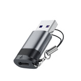 Acefast J8 USB-C - USB-A Adapter - Grå