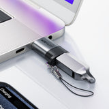 Acefast J8 USB-C - USB-A Adapter - Grå