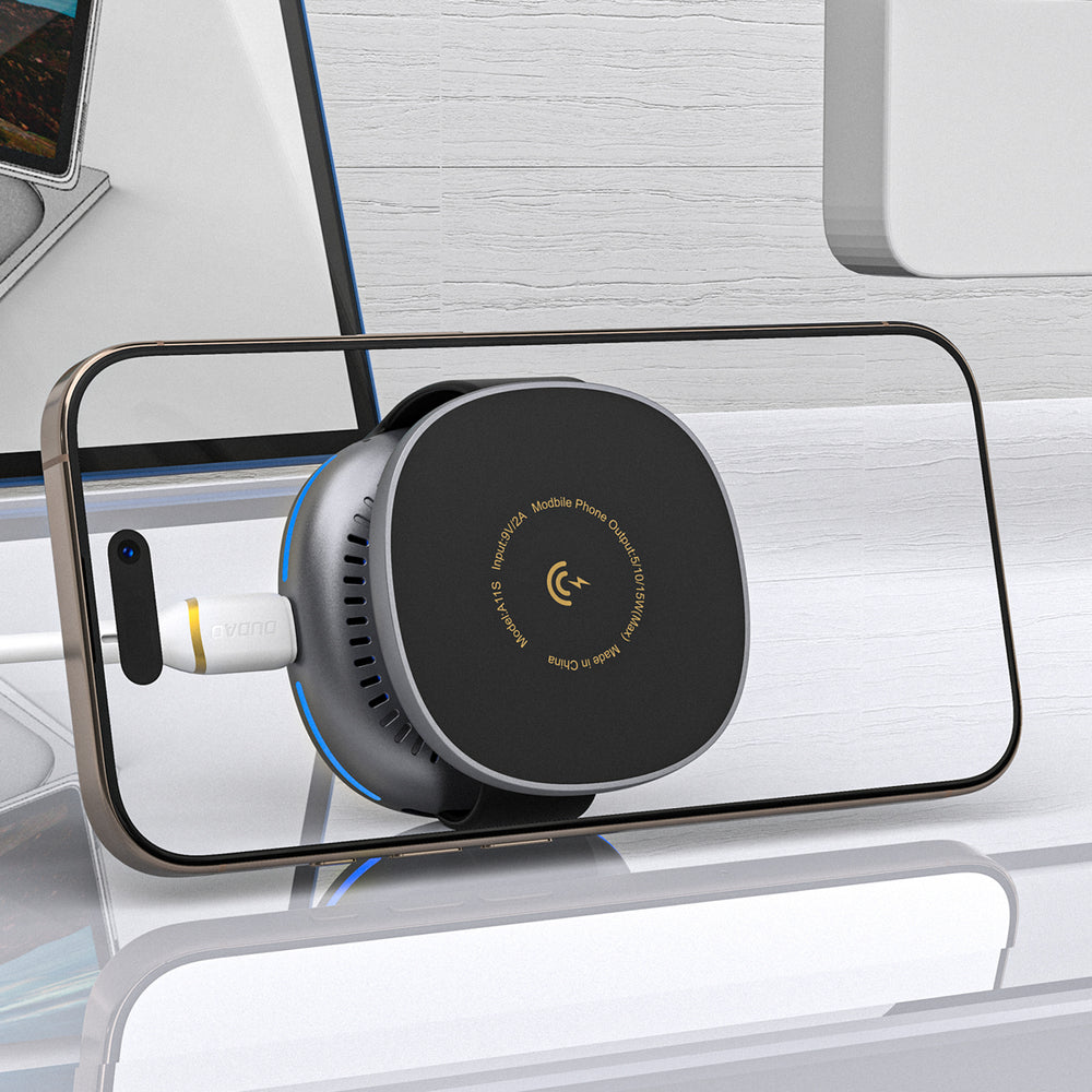 Dudao A11S 3-in-1 Wireless Charger Compatible with MagSafe Smartphone Smartwatch Headphones - Black