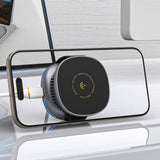 Dudao A11S 3-in-1 Wireless Charger Compatible with MagSafe Smartphone Smartwatch Headphones - Black