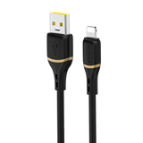 Dudao L25L 30W USB-A - Lightning Cable med Soft Silicone Braid Lightning 1m - sort