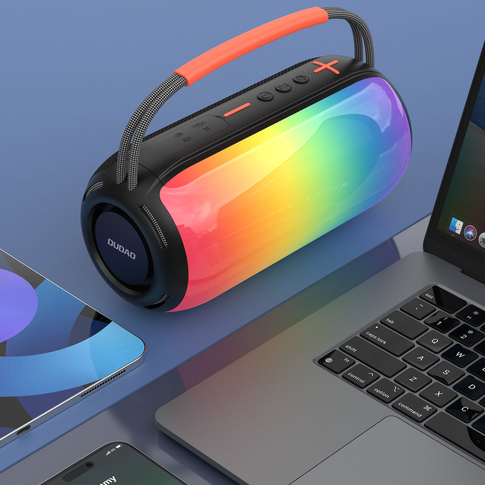 Dudao Y21 Wireless Speaker with RGB Backlight Bluetooth 5.3 - Black