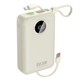 Dudao K14+ Powerbank 20000mAh 22,5W USB-C / USB-A / Indbygget Lightning og USB-C Kabler - Hvid