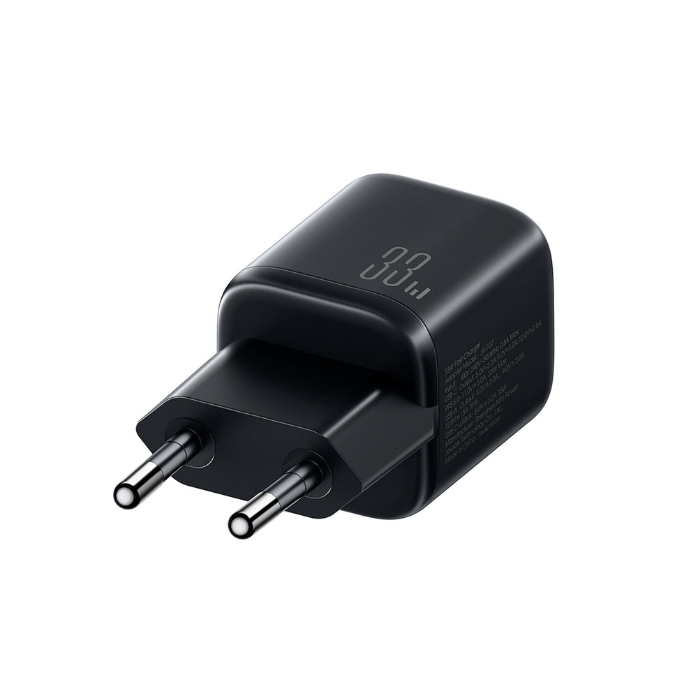 Joyroom JR-TG7 33W USB-A + USB-C Wall Charger - sort