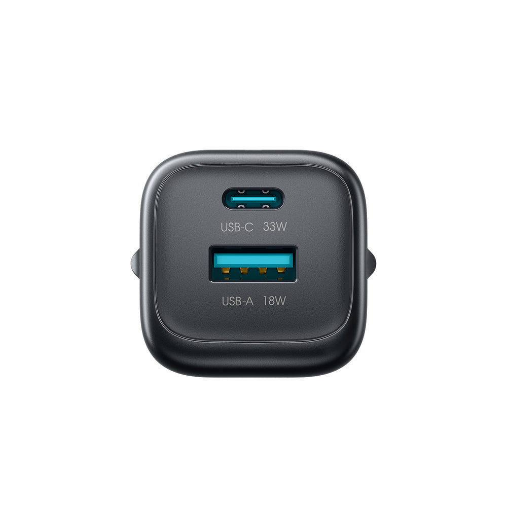 Joyroom JR-TG7 33W USB-A + USB-C Wall Charger - sort