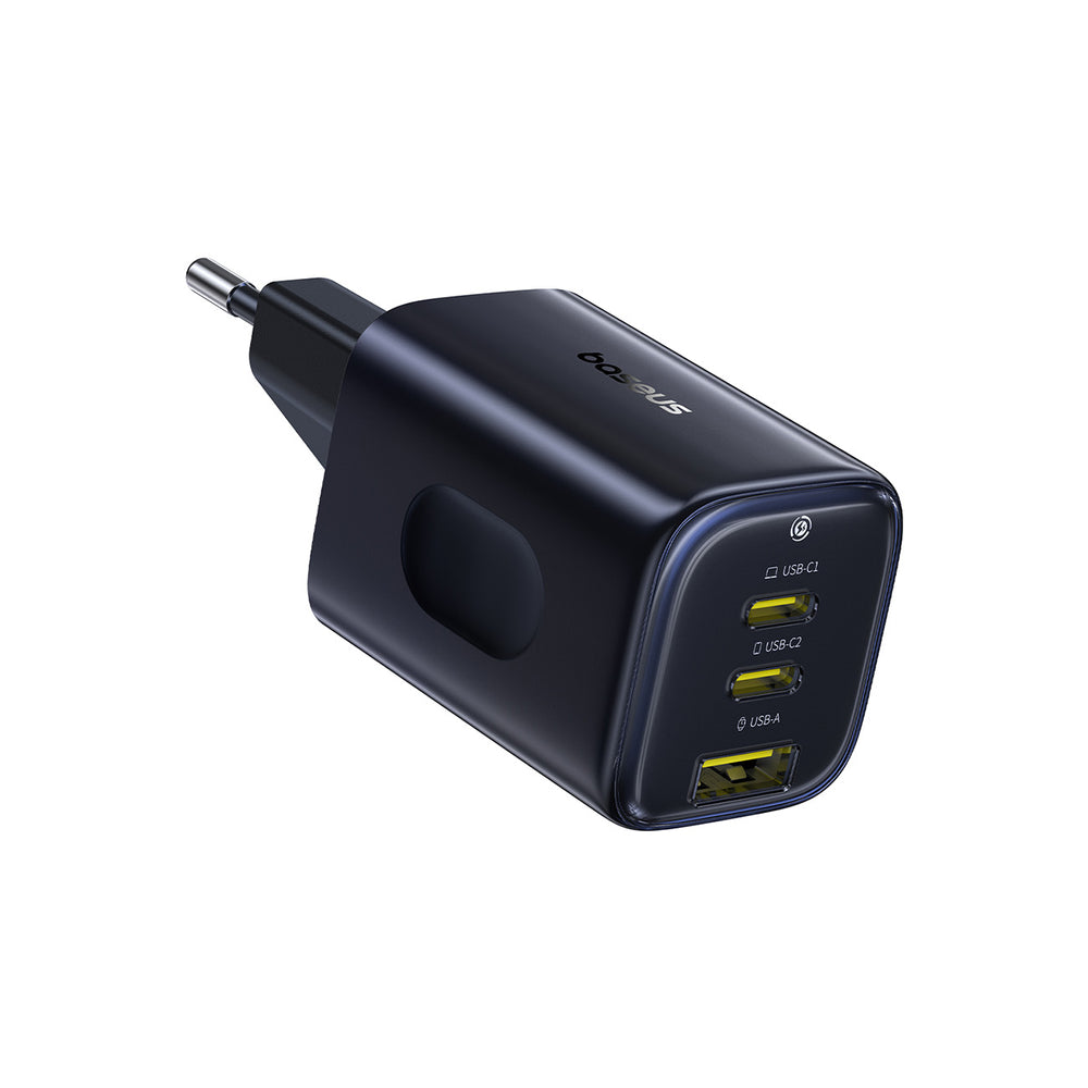 Baseus PicoGo AE11 67W Wall Charger with Two USB-C Ports and a USB-A Port - Black