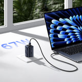 Baseus PicoGo AE11 67W Wall Charger with Two USB-C Ports and a USB-A Port - Black