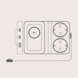 Baseus NOMOS ND11 67W 6-in-1 Wireless Charging Station with Two AC Sockets - Black