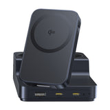 Baseus NOMOS ND11 67W 6-in-1 Wireless Charging Station with Two AC Sockets - Black