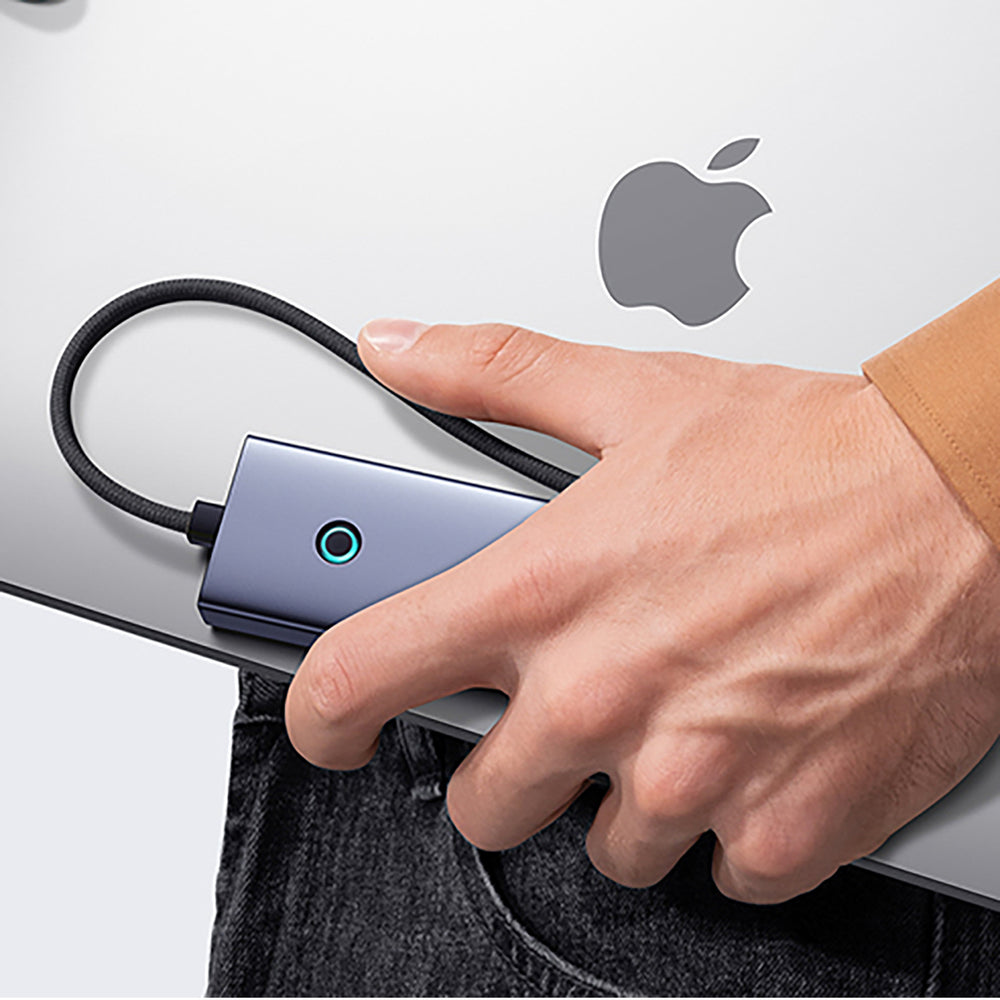 Baseus UltraJoy Series 6 in 1 Hub USB-C to 1 x HDMI4K@60Hz + 4 x USB-A 3.0 + 1 x USB-C PD - gray