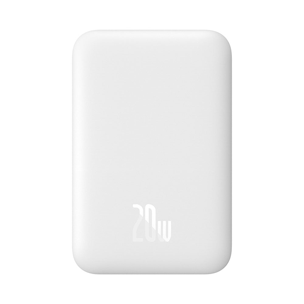 Baseus Airpow 6000mAh 20W Power Bank with Baseus Simple USB-C Cable (20V/3A) 30cm - White