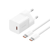 Baseus GaN5 USB-C 30W Wall Charger with Baseus Dynamic 3 USB-C 100W 1m Cable - White