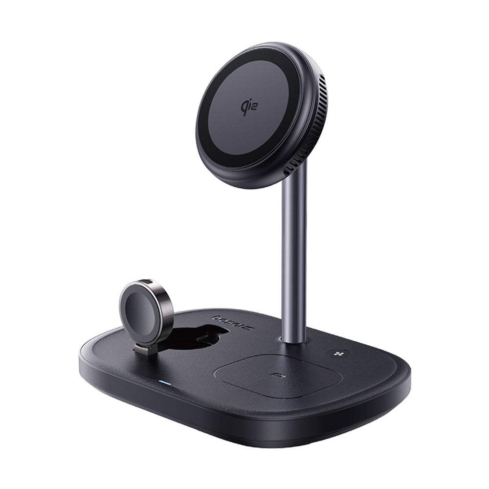 Baseus EnerFill FS41 3-in-1 Cooling Wireless Charger with EU Plug 45W and USB-C to USB-C Cable - Black