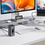 Baseus Spacemate hub USB-C 11in1 docking station 3xHDMI 4K 60Hz + 2xUSB-A (10Gb/s) + 1xUSB-C (10Gb/s) + RJ45 + 2xUSB-A (480Mb/s) + 1xUSB-C (PD) + 1xMinijack 3.5mm - gray