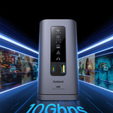 Baseus Spacemate hub USB-C 11in1 docking station 3xHDMI 4K 60Hz + 2xUSB-A (10Gb/s) + 1xUSB-C (10Gb/s) + RJ45 + 2xUSB-A (480Mb/s) + 1xUSB-C (PD) + 1xMinijack 3.5mm - gray