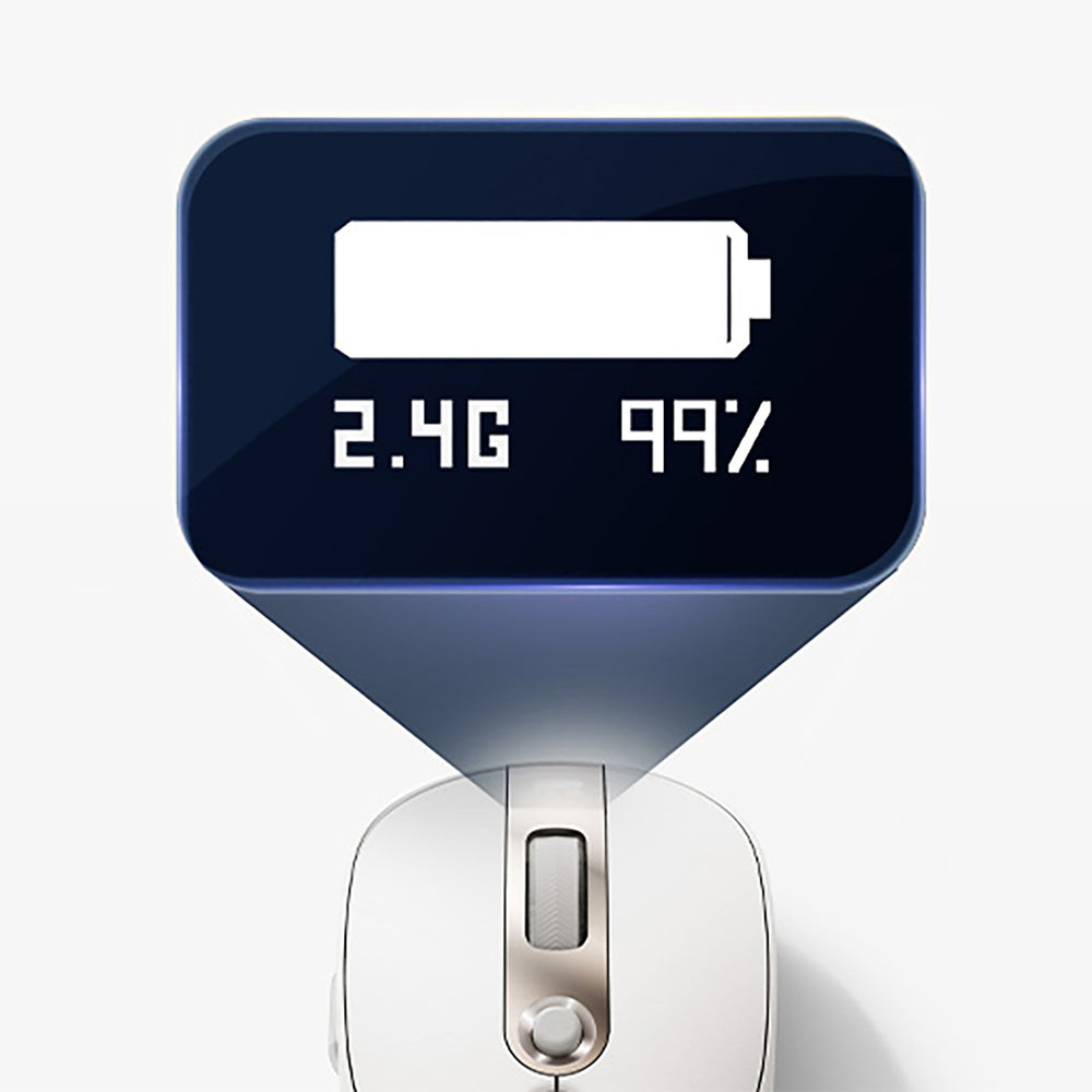 Baseus Editor Wireless Computer Mouse with 800mAh Battery and Battery Status Indicator - White