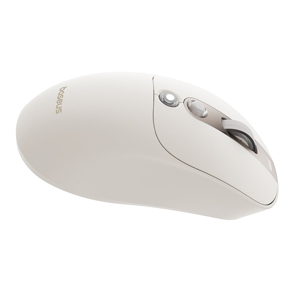 Baseus Editor Wireless Computer Mouse with 800mAh Battery and Battery Status Indicator - White