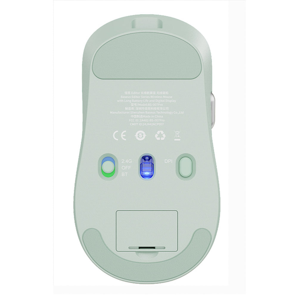 Baseus Editor Wireless Computer Mouse with 800mAh Battery and Battery Status Indicator - Green