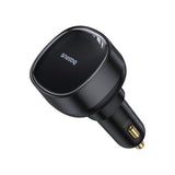 Baseus Enjoyment Pro 55W USB-A Car Charger with Retractable Lightning Cable - Black