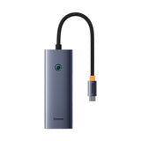 Baseus UltraJoy Series 5in1 Hub USB-C to 1x HDMI4K@30Hz+ 4 x USB-A 3.0 - gray