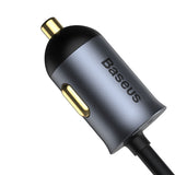 Baseus Share Together PPS Multi-port Fast charge Car Charger with Extension Cord 2U+2C 120W Space Gray