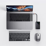Baseus PioneerJoy 4xUSB-A 3.0 USB-C Hub - Gray