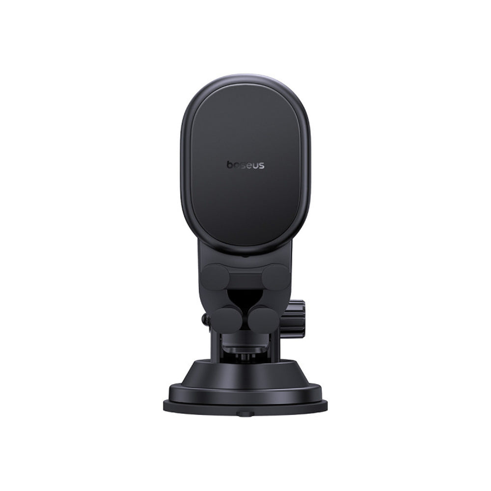 Baseus Stable Car Holder with 15W Inductive Charger, Gravity, and Suction Cup - Black