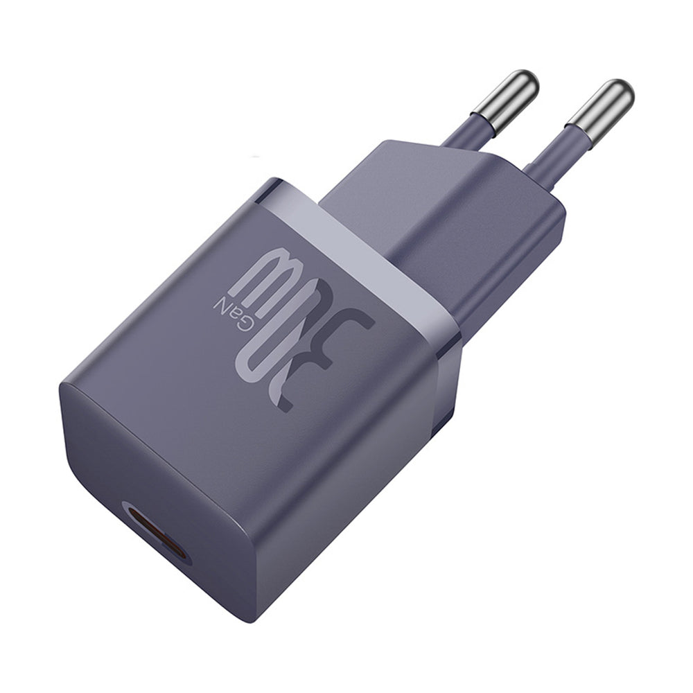 Baseus GaN5 30W USB-C EU Wall Charger with Purple Cable Baseus Dynamic 3 USB-C 100W 1m - Purple