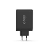 Tech-Protect NC200W-GaN 4-port 200W vægoplader - sort