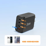Tech-Protect NC200W-GaN 4-port 200W vægoplader - sort