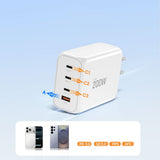 Tech-Protect NC200W-GaN 4-port 200W vægoplader - hvid