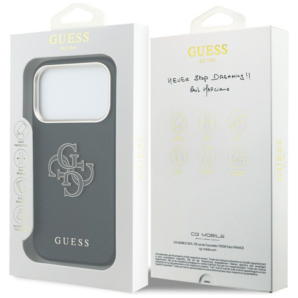 Guess FW Resin Logo Case til iPhone 17 Pro Max - sort