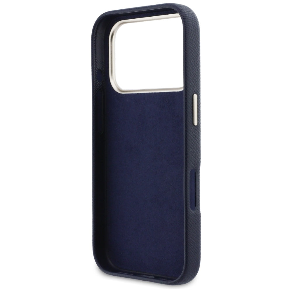 Guess FW Resin Logo Case til iPhone 17 Pro - Blå