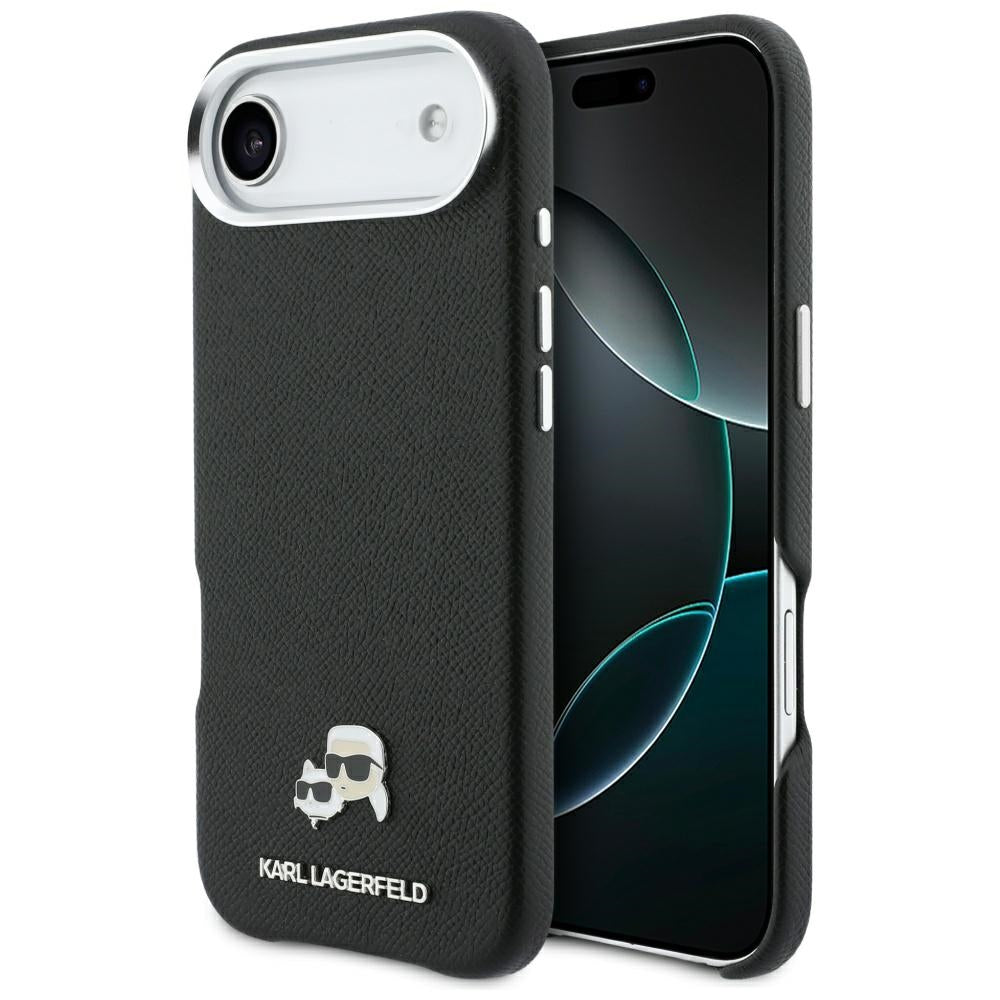 Karl Lagerfeld Karl & Choupette Head Pins Saffiano MagSafe Case til iPhone Air - sort