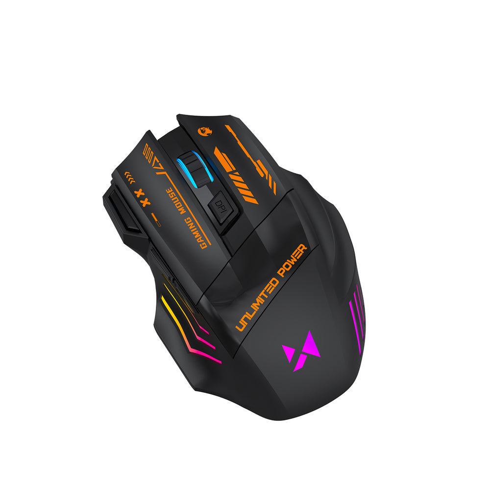 Wozinsky WMGB-1179 Wireless Optical Gaming Mouse with Built-in Rechargeable Battery 3200 DPI with Backlight - Black