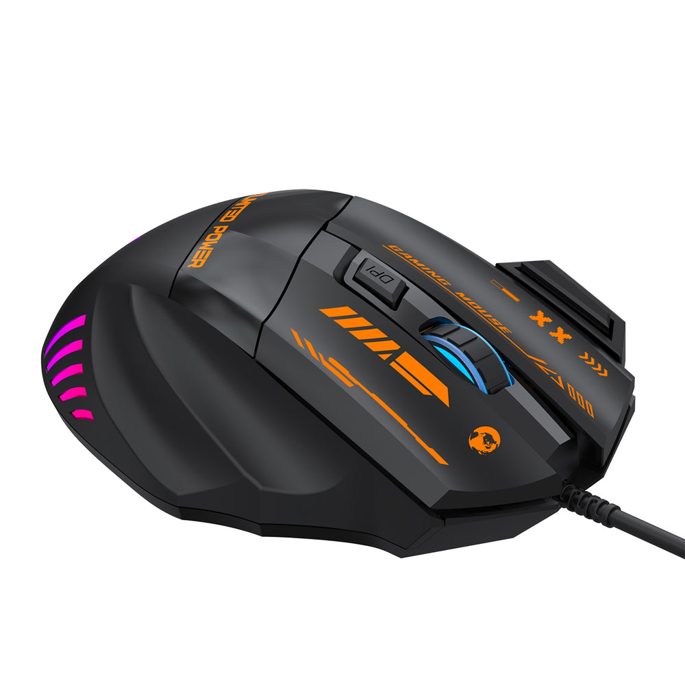 Wozinsky WMGK-1179W Wired Optical Gaming Mouse 7200 DPI with Backlight - Black