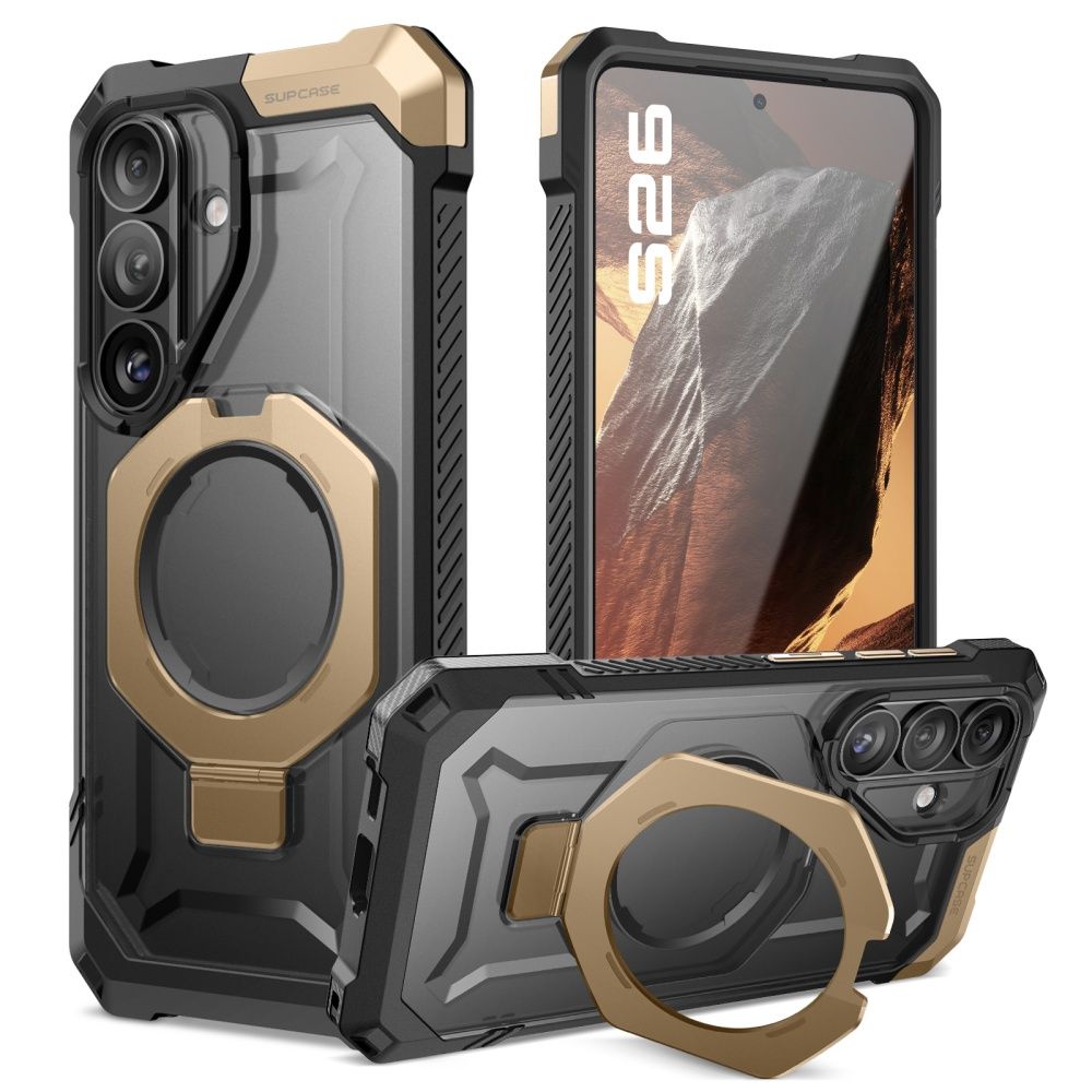 Supcase UB Grip Mag MagSafe Case til Samsung Galaxy S26 - sort og brun