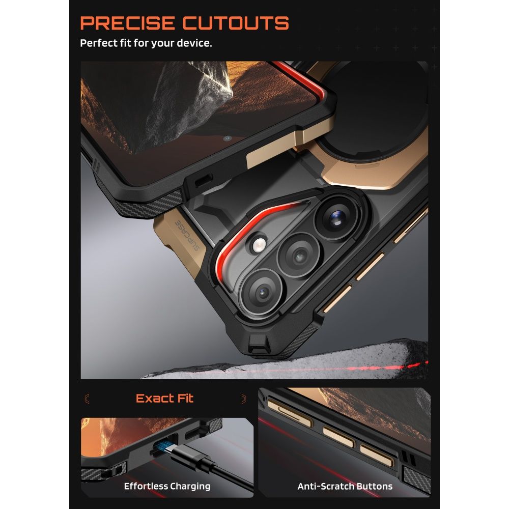 Supcase UB Grip Mag MagSafe Case til Samsung Galaxy S26 - sort og brun