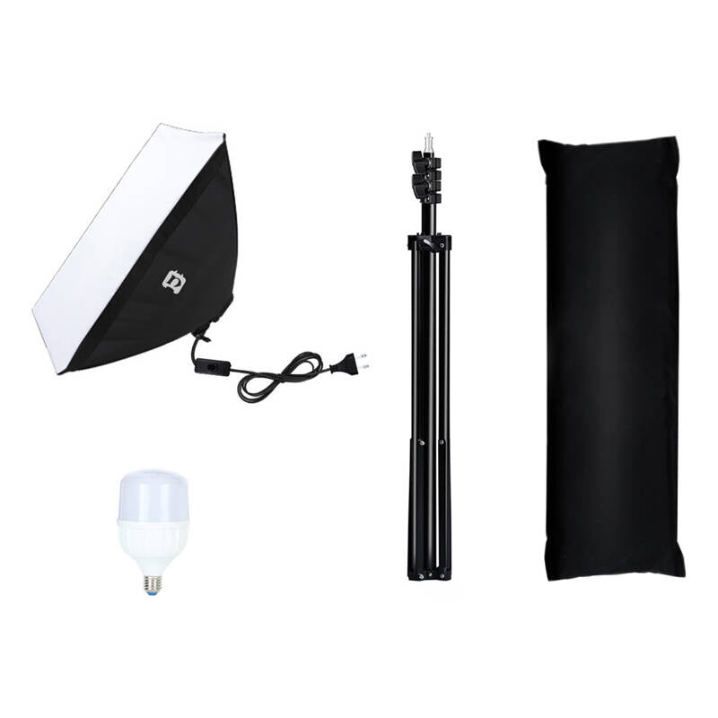 Studio sæt Puluz LED softbox 50x70cm, stativ, LED pære 1 pc PU5070EU