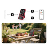 Meatmeet X Pro Kitchen Thermometer with Bluetooth/WiFi App for Grill, Oven, Smoker - Black