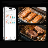Meatmeet X Pro Kitchen Thermometer with Bluetooth/WiFi App for Grill, Oven, Smoker - Black