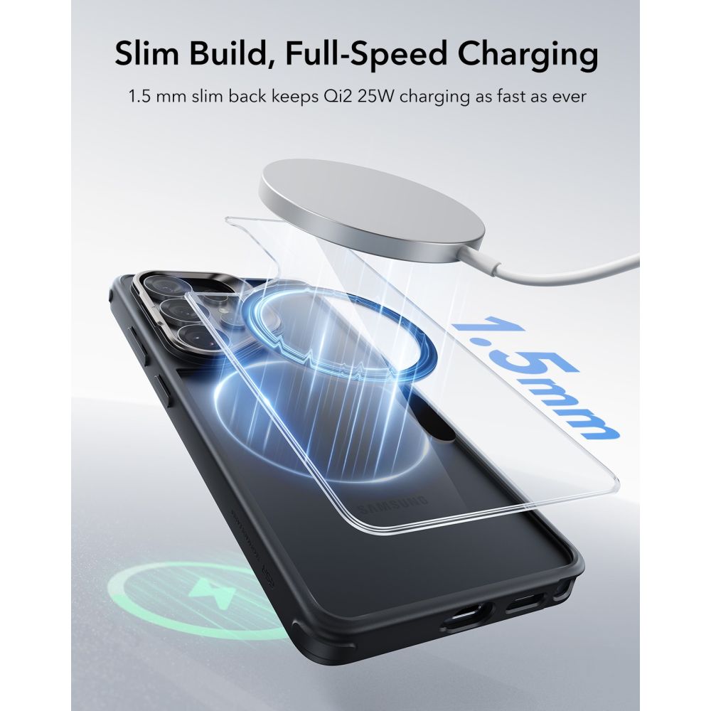 ESR Classic Hybrid Kickstand MagSafe Case til Samsung Galaxy S26 Ultra - Klar sort