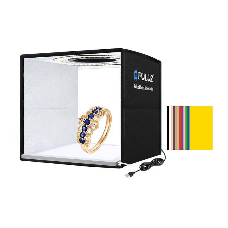 Puluz PKT3101B 25cm skyggeløst telt + LED-mat