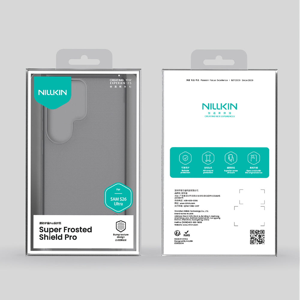 Nillkin Super Frosted Shield Pro Case til Samsung Galaxy S26 - gennemskinneligt sort