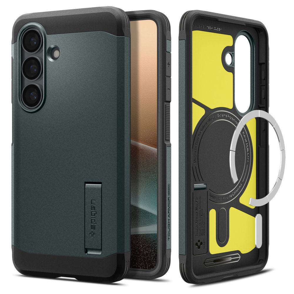 Spigen Tough Armor Mag MagSafe Case til Samsung Galaxy S26 - Grøn