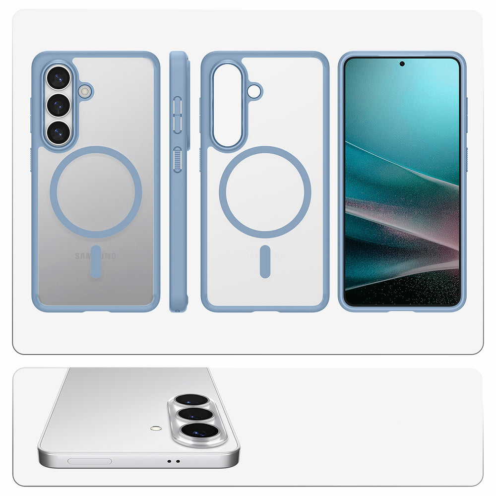 Spigen Ultra Hybrid Mag MagSafe Case til Samsung Galaxy S26 - Clear Blue