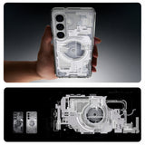 Spigen Ultra Hybrid Mag MagSafe Case til Samsung Galaxy S26 Zero One - Klar og hvid