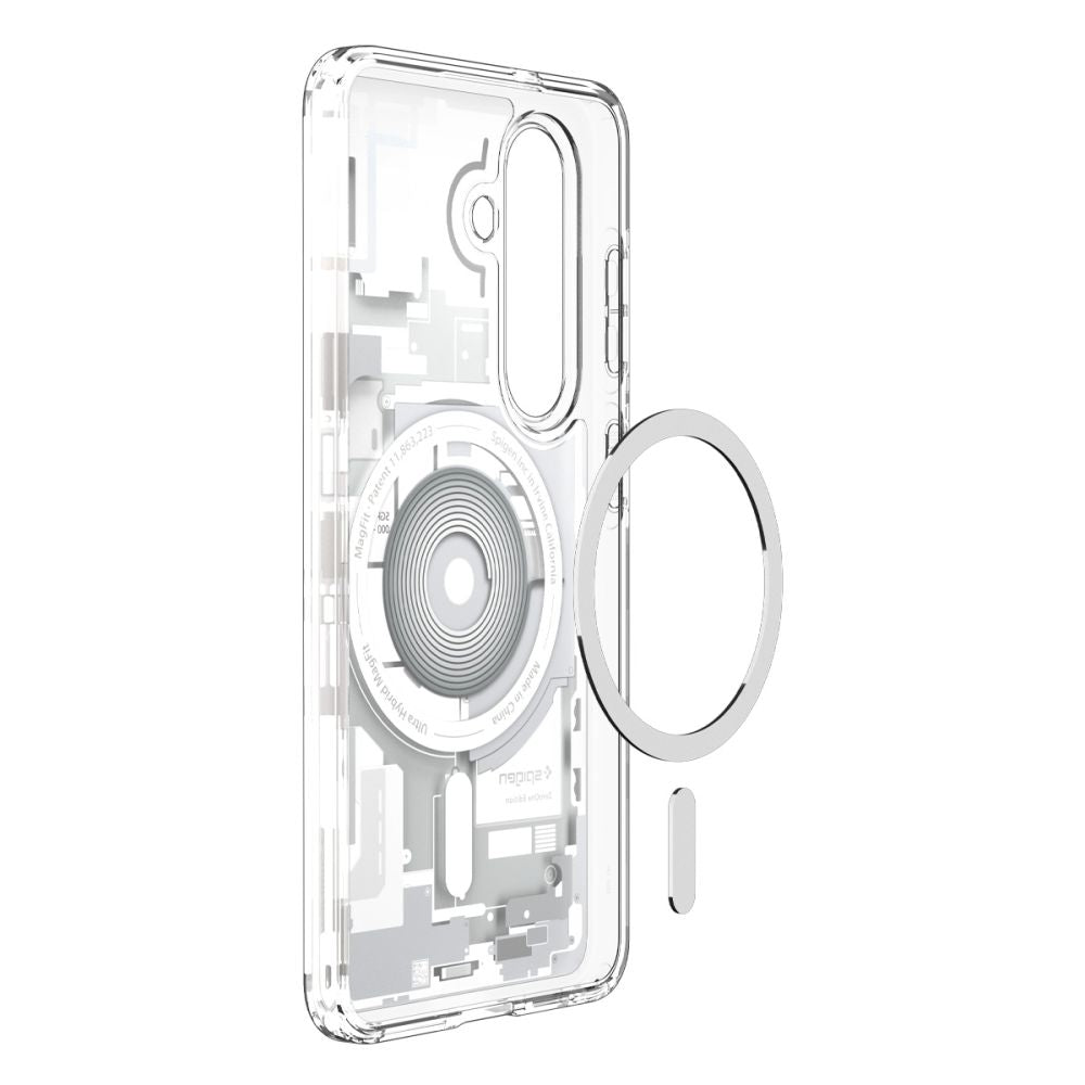 Spigen Ultra Hybrid Mag MagSafe Case til Samsung Galaxy S26 Zero One - Klar og hvid