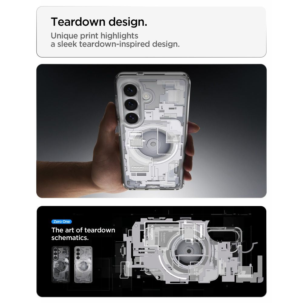Spigen Ultra Hybrid Mag MagSafe Case til Samsung Galaxy S26 Zero One - Klar og hvid