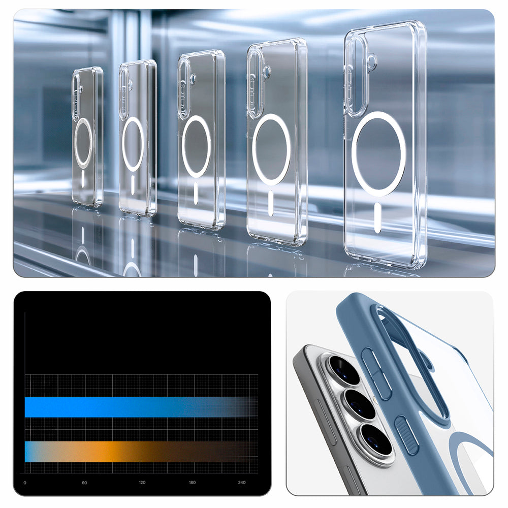 Spigen Ultra Hybrid Mag MagSafe Case til Samsung Galaxy S26+ - Clear Blue